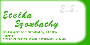 etelka szombathy business card